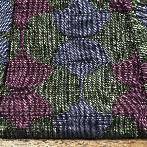 Maruca hand made in Boulder Colorado fabric wristlet clutch purse green purple - Picture 6 of 7